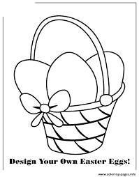 This is the perfect easter basket stuffer for young and old alike. Easter Basket With 3 Blank Eggs Colouring Page Coloring Pages Printable