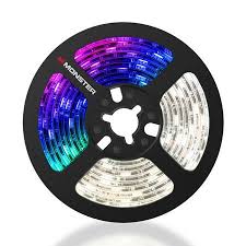 Monster Multi Color Multi White Usb Led Light Strip With Remote 6 5ft 2m Walmart Com In 2020 Usb Led Light Strip Led Light Strips Led Lights