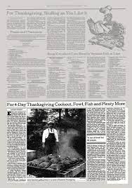 Americans generally believe that their thanksgiving is modeled. For 4 Day Thanksgiving Cookout Fowl Fish And Plenty More The New York Times