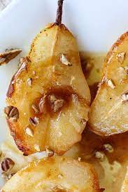 Easy And Delicious Simple Baked Pears With Maple Syrup Recipe It S On The Healthy Side Too Healthyde Maple Syrup Recipes Baked Pears Healthy Fruit Desserts