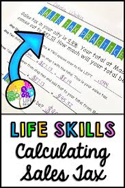 Life Skills Calculating Sales Tax In 2020 Special Education Students Life Skills Help Teaching