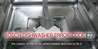 bosch dishwasher error code e22