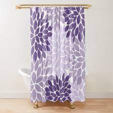 Purple Flower Burst Flower Petals Lavender Lilac Floral Pattern Shower Curtain By Clouddesignshop Purple Flowers Flower Petals Floral Pattern