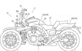 Sketsa rencana motor listrik yamaha dengan penggerak roda depan via terasbiker.com. Yamaha Files Patent For Mad Three Wheel V Max Visordown