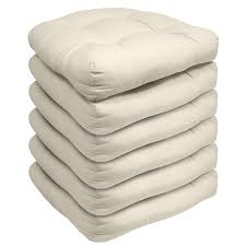 The greendale home fashions indoor/outdoor bench cushion features an overstuffed. Indoor Outdoor Reversible Patio Seat Cushion Pad 6 Pack Cream 19 X 19 Walmart Com Walmart Com