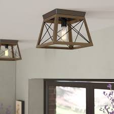 Delon 1 Light 9 5 Flush Mount Farmhouse Light Fixtures Modern Farmhouse Lighting Farmhouse Lighting