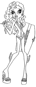 Lagoona Blue Monster High Coloring Page Monster Coloring Pages Coloring Pages Cartoon Coloring Pages
