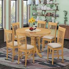Enjoy free shipping on most stuff, even big stuff. East West Furniture East West Furniture Avno7 Oak C Dinette Table Set 6 Fantastic Kitchen Chairs A Wonderful Modern Dining Table Microfiber