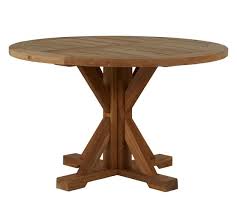 Teak dining table round extension 48 inch, 16 inch leaf sku: Karena 48 Teak Round Dining Table Pottery Barn