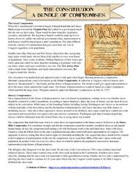 Compromises Of The Constitutional Convention Constitutional Convention Constitution Social Studies Education