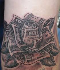 This can be a fun way to bridge the gap between mainstream modern tattoos and the boldness of yesterday's ink. Money Tattoos For Men Money Sign Tattoo Money Rose Tattoo Money Tattoo
