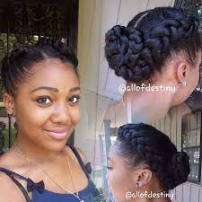 Cute Braided Low Bun Video Black Hair Information Community Natural Hair Styles Two Braid Hairstyles Hair Styles 2017