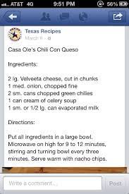Casa Ole Queso Queso Recipe Queso Restaurant Recipes