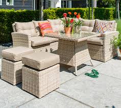 2x mit der höhe 70 cm, falls sie den tisch als esstisch nutzen möchten. Hartman 19 Tlg Esstisch Lounge Set Maryland Polyrattan Artjardin