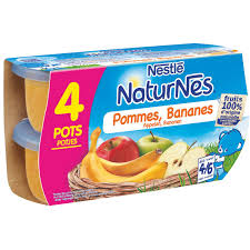 Compotes Bebe Des 4 6 Mois Pommes Bananes Naturnes Pomme Banane Banane Pomme
