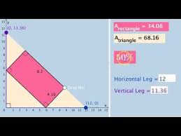 Optimization Problem Maximizing The Area Of A Rectangle Drawn Inside A Right Triangle Ap Calculus Right Triangle Optimization