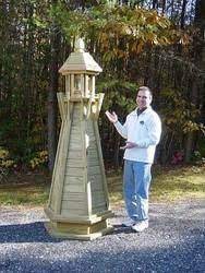 I made a step by step video guide and posted if anyone wants to have a go at making one. Wooden Lighthouse Free Plans Lighthouse Woodworking Plans Woodworking Plans Garden Lighthouse Crafts