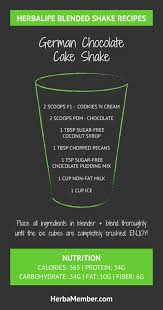 Besin takviyeleri & fiyatları fitness & kondisyon kategorisinde! Herbalife German Chocolate Cake Shake Recipe Herba Member Herbalife Shake Recipes Herbalife Recipes Herbalife Shake