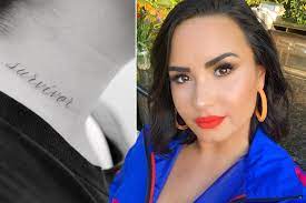 In fact, this tattoo is to honor your. Demi Lovato Gets Survivor Neck Tattoo After Overdose