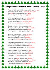 Link Leads To T Was The Night Before Christmas By Christy Taulbee Spanish Teacher Spanish Classroom Elementary Spanish