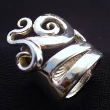 Argent Sterling Massif Veritable Fourche Bague Par Forkwhisperer Silver Statement Jewelry Thumb Rings Silver Sterling Silver Spoon Ring