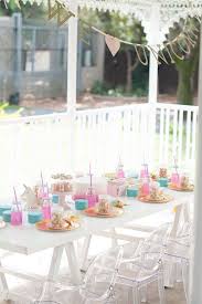 Magical Unicorn And Rainbow Birthday Party Kara S Party Ideas Birthday Party Tables Kids Party Tables Rainbow Birthday Party