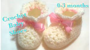 Crochet Baby Booties Or Baby Shoes For 0 3 Months Baby Fast And Easy To Do 104 Youtube