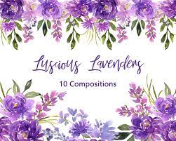 Purple Flower Designs Watercolor Cip Art Lavender Watercolor Flowers Collection Wedding Clip Art Clipart For Diy Invitations Purple Flowers Pink Watercolor Flower Watercolor Flowers