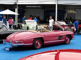 A Raspberry Mercedes 300sl Roadster At The Gooding Company Auction Mind Over Motor