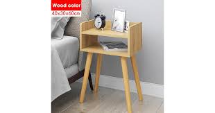 Blue White Wood Bedside Table Mdf Nightstand Fiberboard Night Table Modern Bedroom Wooden Coffee Table Economical Minimalism Matt Blatt