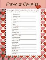 Free Famous Couples Bridal Shower Game Couples Bridal Shower Bridal Shower Games Bridal Shower Games Free Printables