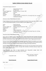 Surat ini dibuat untuk memperkuat keaslian dari dokumen tertentu. Contoh Surat Talak 1 2 3 Ikrar Talak Dari Suami Kepada Istri