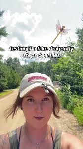 deerflies are the worst this time of year so I tried the fake dragonfly  trick to see if it would actually work! #dragonfly #fakedragonflyclip  #dragonflyclip #deerflies