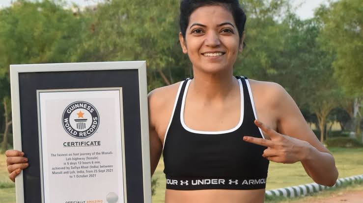 Sufiya Sufi Celebrating Her Record Milestone, Ai Generated