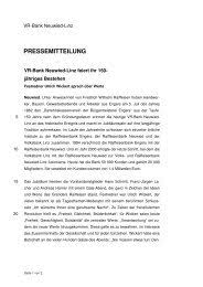 Mit der technischen umstellung auf ein neues banksystem investieren wir für sie in den komfort und die sicherheit unseres bankings. Jahresbericht Vr Bank Neuwied Linz Eg