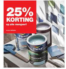 25 korting op alle mengverf aanbieding bij praxis
