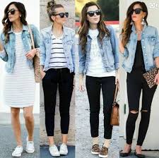 Fashion Outfits Women Jeans Denim Jackets Ideas How To Wear Denim Jacket Denim Jacket Women Clothes For Women