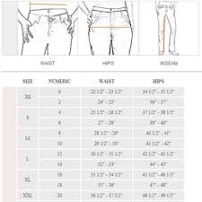 guess womens jeans size chart