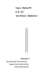 Tugas ips kelas 9 hal 14. Tugas Kliping Globalisasi Kelompok 7 Kelas 9 5 Flip Ebook Pages 1 14 Anyflip Anyflip