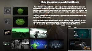 Gain +3 on all checks involving the chosen skill. Feel Like Night Vision Modes Should Be More Than A Simple Unlock On The Skills Screen Should Be Tied To The Goggles But Once Unlocked You Can Visually Override Them So You