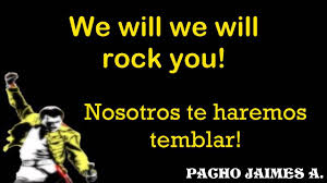 Queen We Will Rock You Letra Ingles Espanol Hd Canciones Musica Musica Electronica
