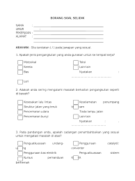 Borang soal selidik via www.scribd.com. Borang Soal Selidik 2016
