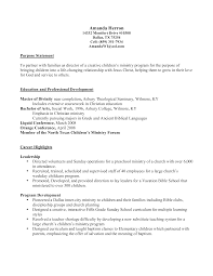 church preschool teacher resume