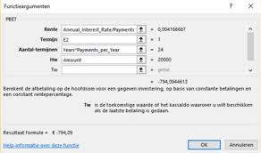 Excel Opstellen Van Een Dynamische Annuiteitenlening Cm Web