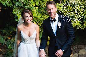 Inside The This Is Us Stars Wild Night Out At Justin Hartley S Wedding Plus Which One Caught The Garter Wedding Cake Ombre Wedding Photo Inspiration Wedding Photos