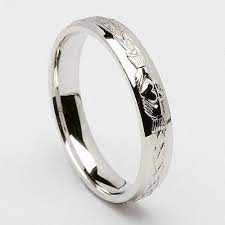 Engraved Claddagh Wedding Ring Claddagh Ring Wedding Celtic Wedding Rings Wedding Rings