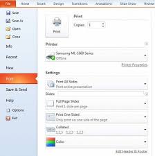 Printing Options In Powerpoint Powerpoint Presentation Powerpoint Presentation Powerpoint Slide Designs Powerpoint