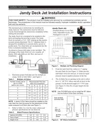 Pool deck jets are a very popular addition to swimming pools that add a lot of style. Jandy Deck Jet Installation Instructions Jandy Deck Jet Manualzz