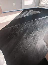 True black stain on pine. 5 Unfinished Red Oak Stained Duraseal True Black Floor Stain Colors Black Wood Floors Wood Floor Stain Colors
