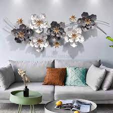 Iron Art Wall Decoration A Living Room Background Wall Decorate Metal Pendant Light Extravagant The Flowers Wall Decorations Decorative Shelves Aliexpress Wall Decor Living Room Modern Wall Decor Bedroom Living Room